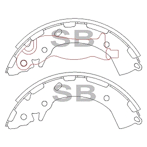 Колодки тормозные задние барабанные